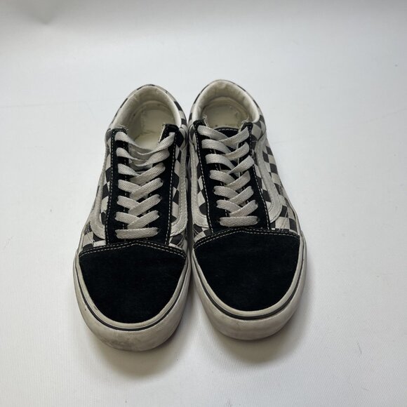Y2K Vans Old Skool Platform Black White Checkerboard Women’s Size 6 Skater Punk - Picture 4 of 14